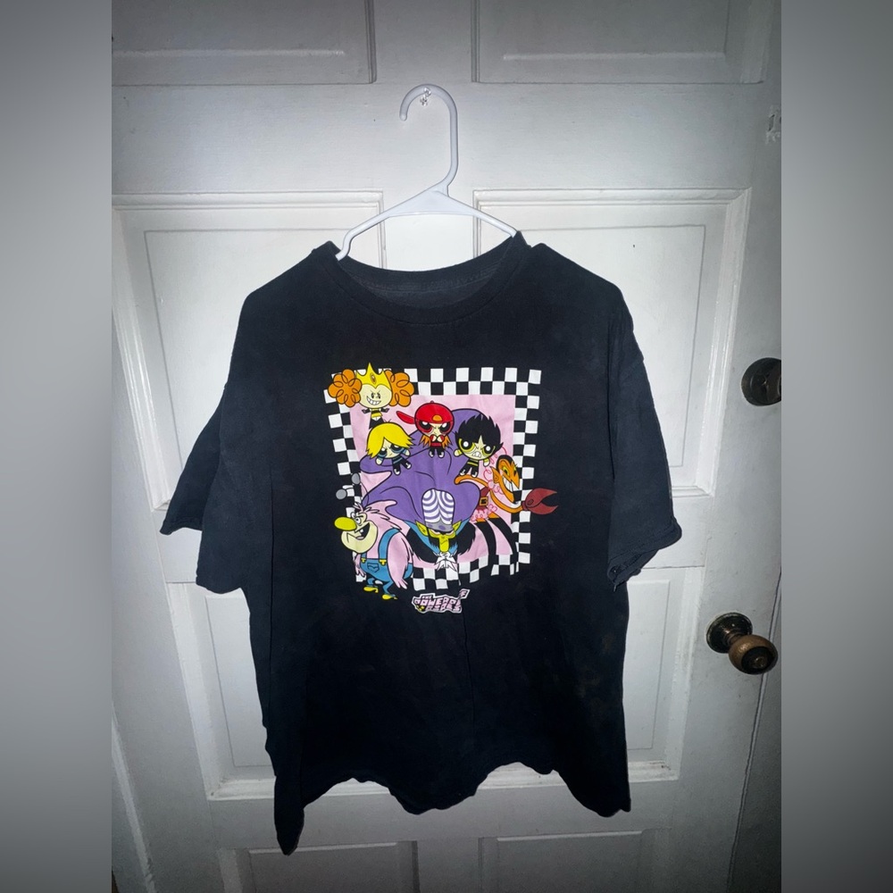 Powerpuff Girls Characters Black T-Shirt